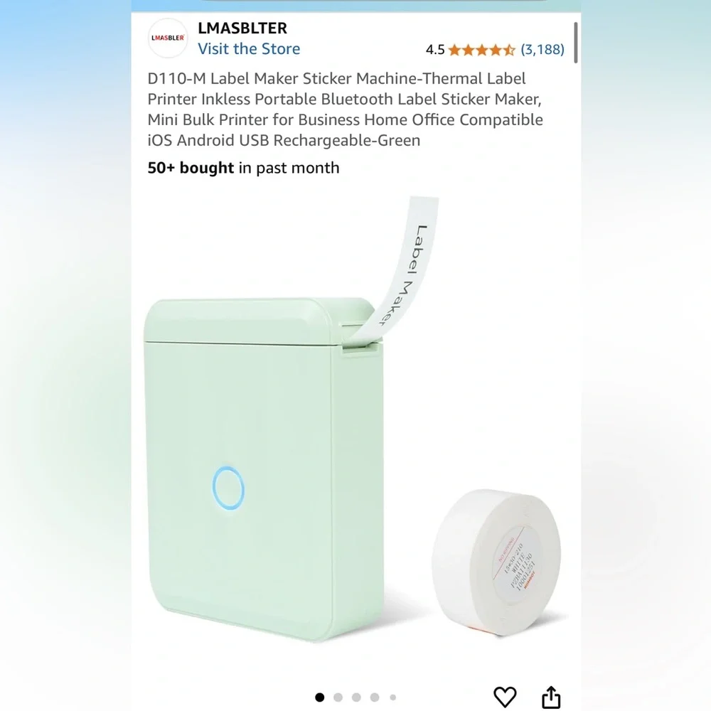 Niimbot D11 Label Maker Portable Bluetooth Thermal Wireless Printer Extra Labels